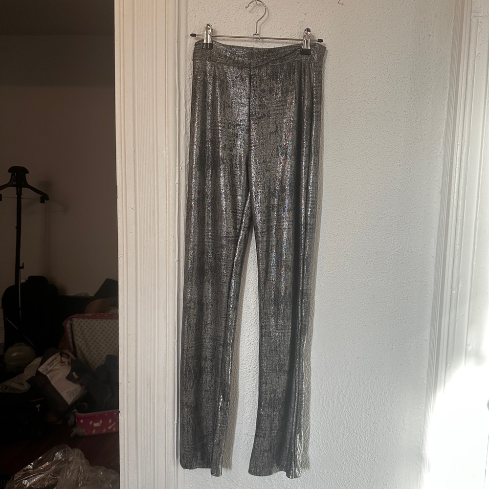 Shimmering Silver Pants